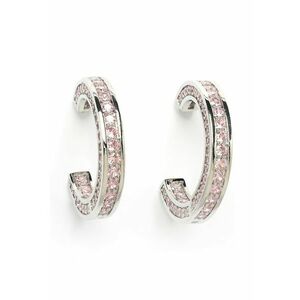 Cercei semirotunzi cu cristale imagine