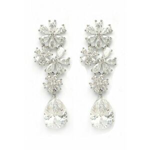 Cercei drop cu model floral Elegant imagine