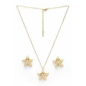 Set de colier si cercei cu elemente florale imagine