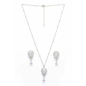 Set de colier si cercei cu cristale imagine