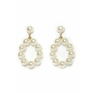 Cercei rotunzi cu perle sintetice imagine