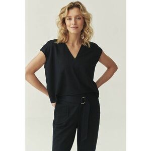 Salopeta cu decolteu in V si curea imagine