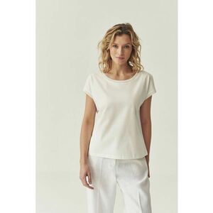 Tricou de bumbac cu decolteu rotund imagine