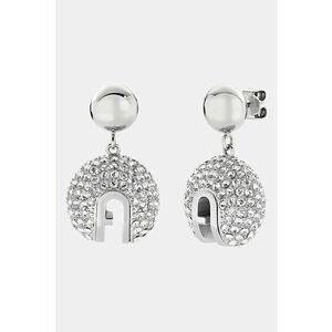 Cercei placati cu rodiu si cu cristale imagine