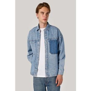 Jacheta din denim cu buzunare pe piept imagine