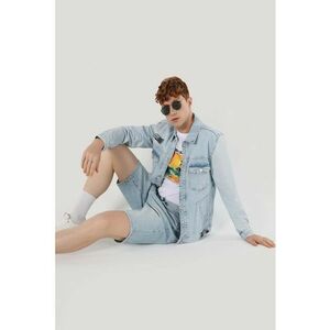 Jacheta din denim cu detalii cusute imagine