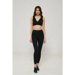 Set de bustiera cu decolteu in V si colanti cu talie inalta - 2 piese imagine