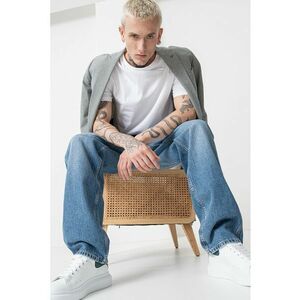 Blugi ampli cu banda decoorativa imagine