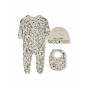 Set de salopeta - caciula si bavetica cu logo - 3 piese imagine