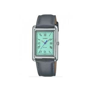 Ceas dama - Inox/Piele naturala - Gri/Turcoaz imagine