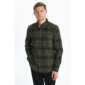 Camasa in carouri din amestec de bumbac imagine