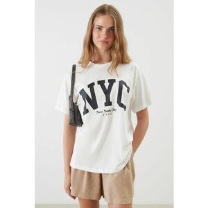 Tricou din amestec de bumbac cu text imagine