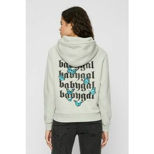 Hanorac din amestec de bumbac cu text - Gri deschis - imagine