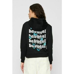 Hanorac din amestec de bumbac cu text - Negru - imagine