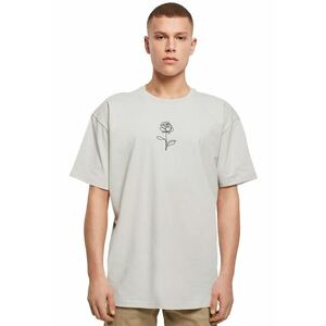 Tricou din bumbac cu decolteu la baza gatului - Gri deschis - imagine