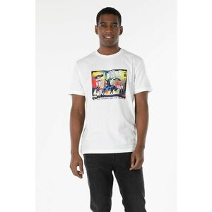 Tricou cu decolteu la baza gatului si imprimeu foto imagine