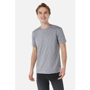 Tricou cu decolteu la baza gatului si imprimeu imagine