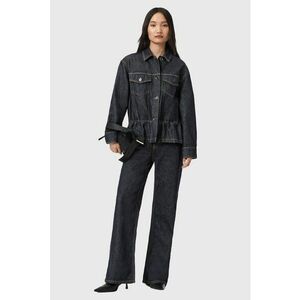 Jacheta din denim cu terminatie cu peplum Denby imagine