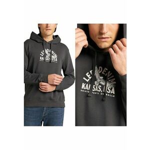 Hanorac barbati - Graphic Hoodie - 2 buzunare - gri - imagine