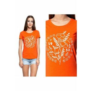 Tricou femei - Alexia C - print - portocalie - imagine