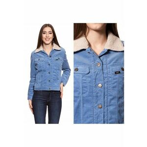 Jacheta dama - CORDUROY SHERPA RIDER JACKET - Bumbac - Cu nasturi - Albastru - imagine