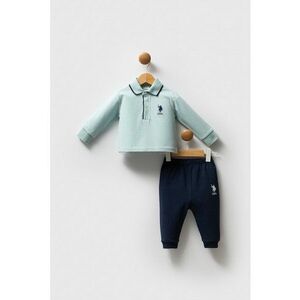 Set de bluza polo din bumbac si pantaloni de trening relaxed-fit - 2 piese imagine