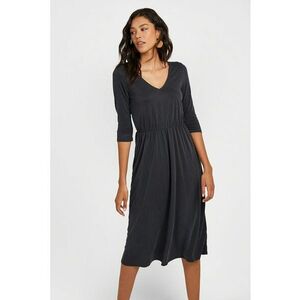 Rochie cu decolteu in V si maneci 3/4 imagine