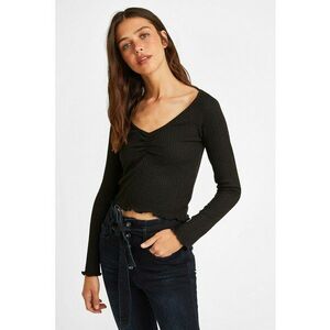 Pulover crop tricotat fin imagine