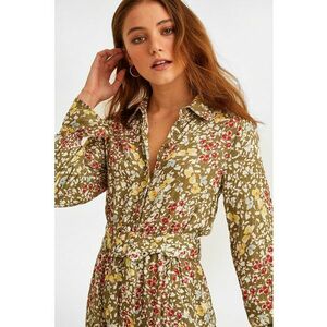 Rochie cu model floral si terminatie asimetrica imagine