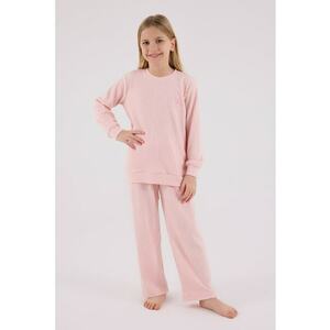 Set de pantaloni si bluza striata cu croiala lejera - 2 piese imagine