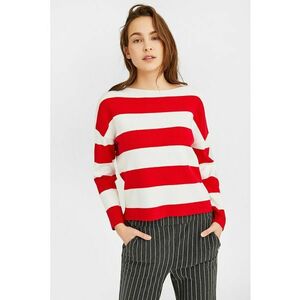 Pulover cu maneci cazute si dungi imagine