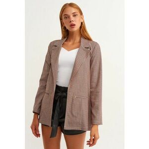 Sacou cu model in carouri si nasturi imagine