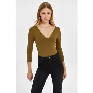 Bluza slim fit cu decolteu in V imagine