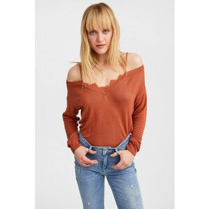 Pulover lejer cu decupaje pe umeri imagine