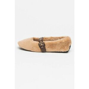 Balerini Mary Jane cu blana sintetica imagine