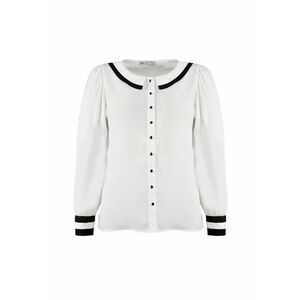 Camasa cu guler Peter Pan si detalii contrastante imagine