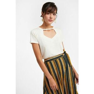 Tricou din amestec de lyocell cu decupaj frontal imagine