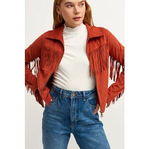 Jacheta cu franjuri imagine