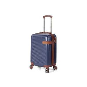 Troler mediu extensibil BZ 5824 - ABS - 65x42x25 cm - cifru - 4 roti duble 360° - bleumarin imagine