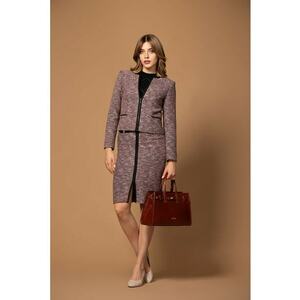 Cardigan scurt cu fermoar - din amestec de lana imagine