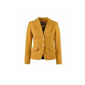 Sacou cu rever partial - Ocru imagine