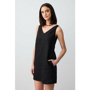 Rochie mini de in cu buzunare laterale imagine
