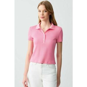 Tricou polo slim fit din amestec de modal imagine