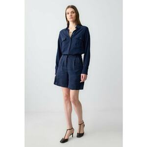 Pantaloni scurti de in cu talie inalta imagine