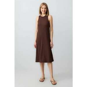 Rochie midi cu croiala dreapta si slit lateral imagine