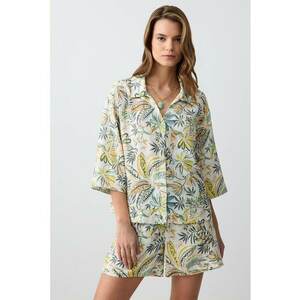 Camasa cu maneci scurte si imprimeu floral imagine