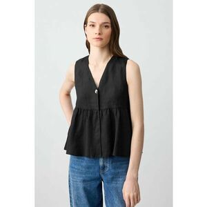 Bluza fara maneci cu decolteu in V imagine