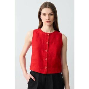 Vesta din in cu nasturi imagine