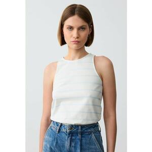 Top din amestec de bumbac cu dungi imagine