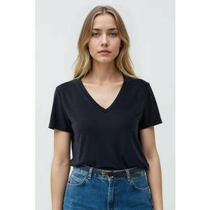 Tricou din amestec de modal cu decolteu in V imagine